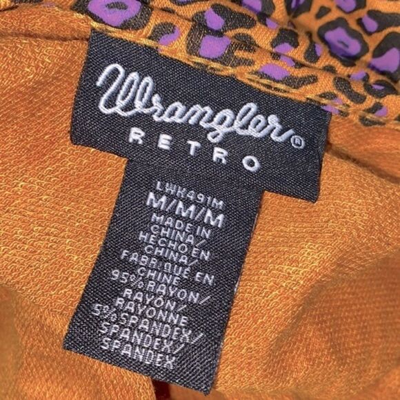 Wrangler Reyro leopard print wrap top size size medium - Picture 4 of 7